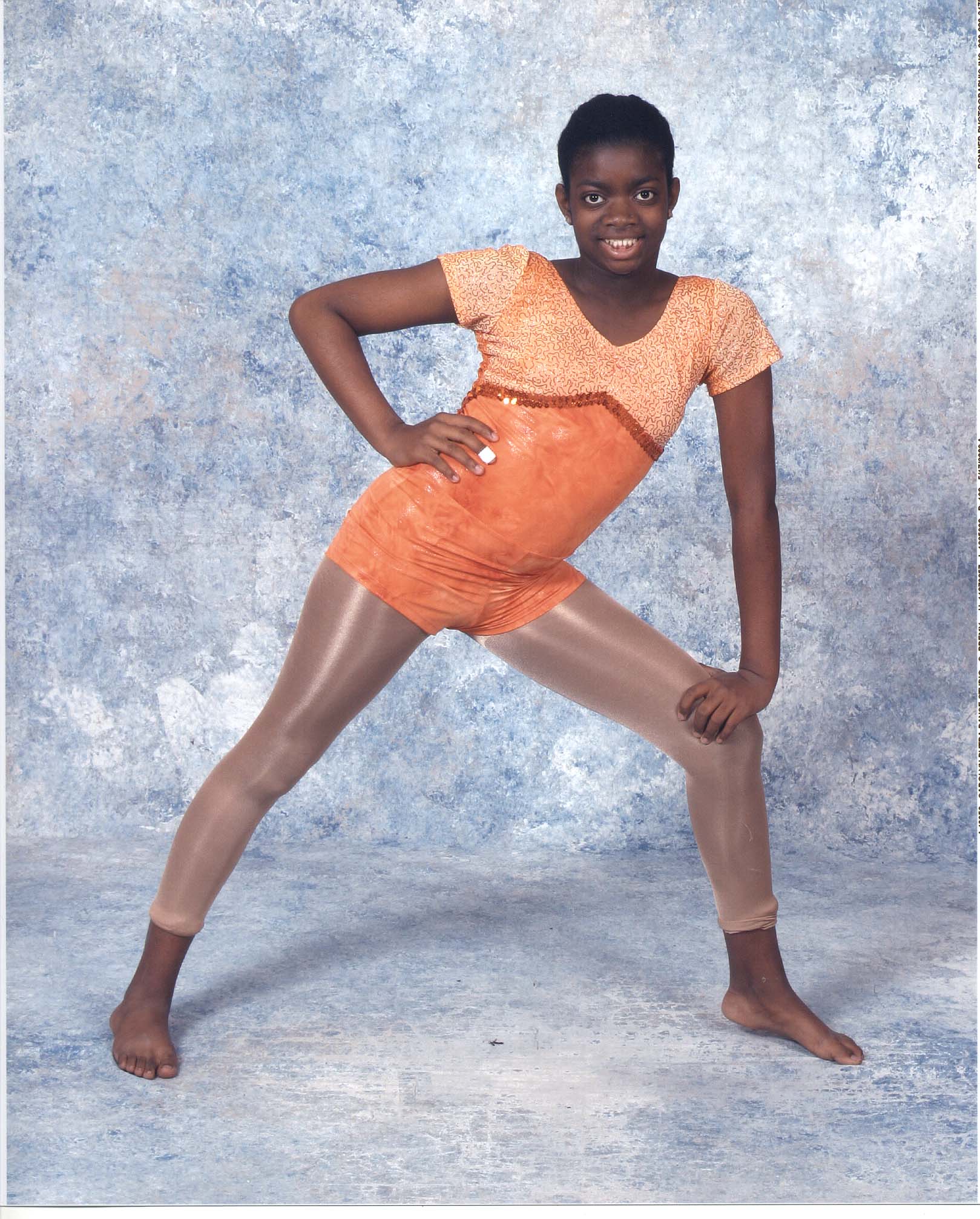 blessin in her acro costume